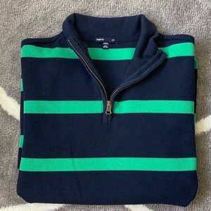 Gapkids navy & green zip pullover sweater 14-16
